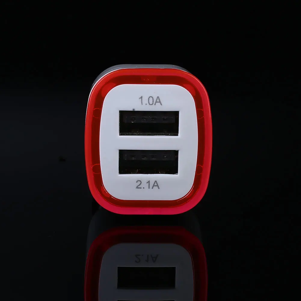 2 порта двойной USB автомобильный прикуриватель зарядное устройство адаптер Входная DC12-24V зажигалка