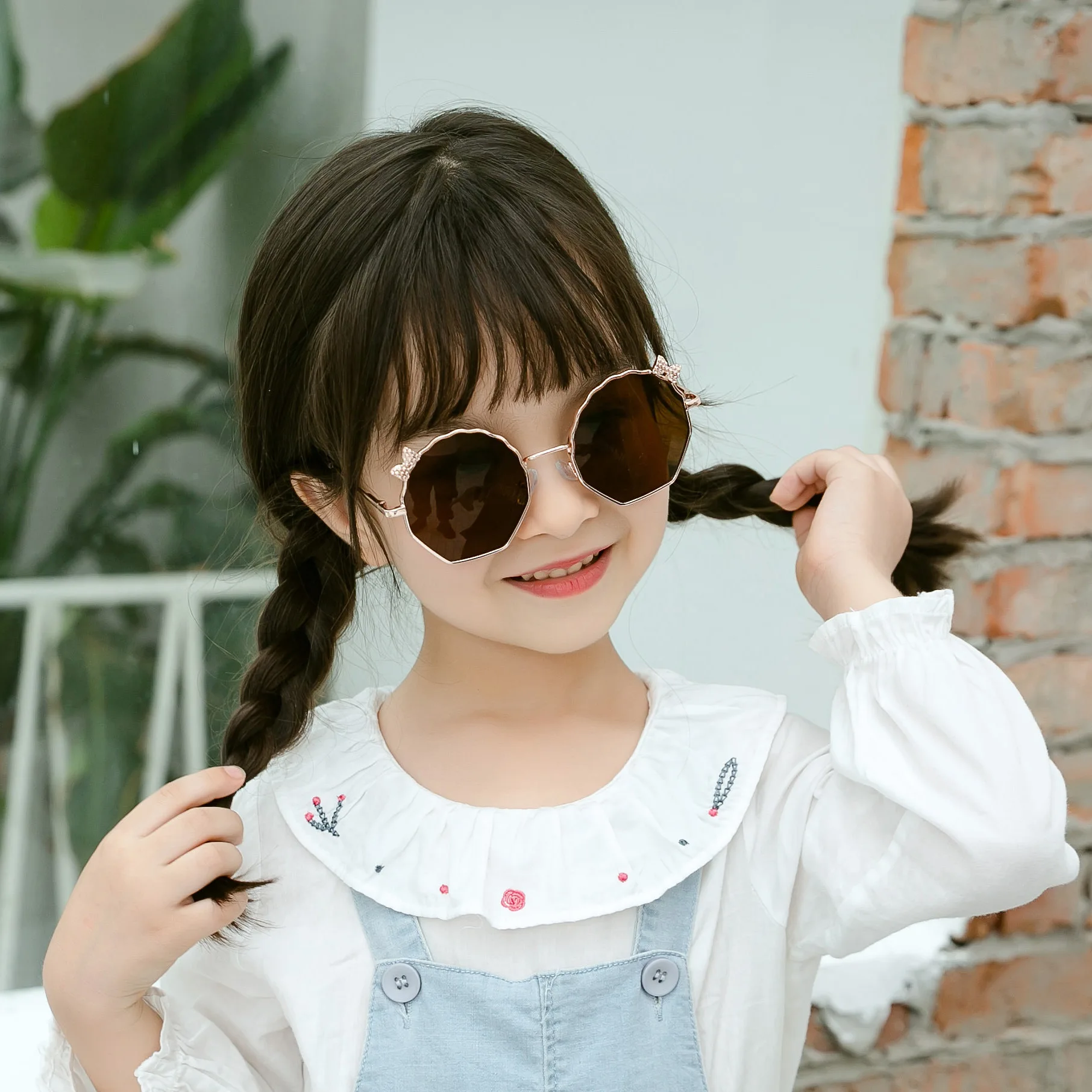 baby glasses 8146 Children Sunglasses Frosted Glasses New 1-8 Year Old Baby Decorative Sunglasses Trendy Boys and Girls Sunglasses custom baby accessories