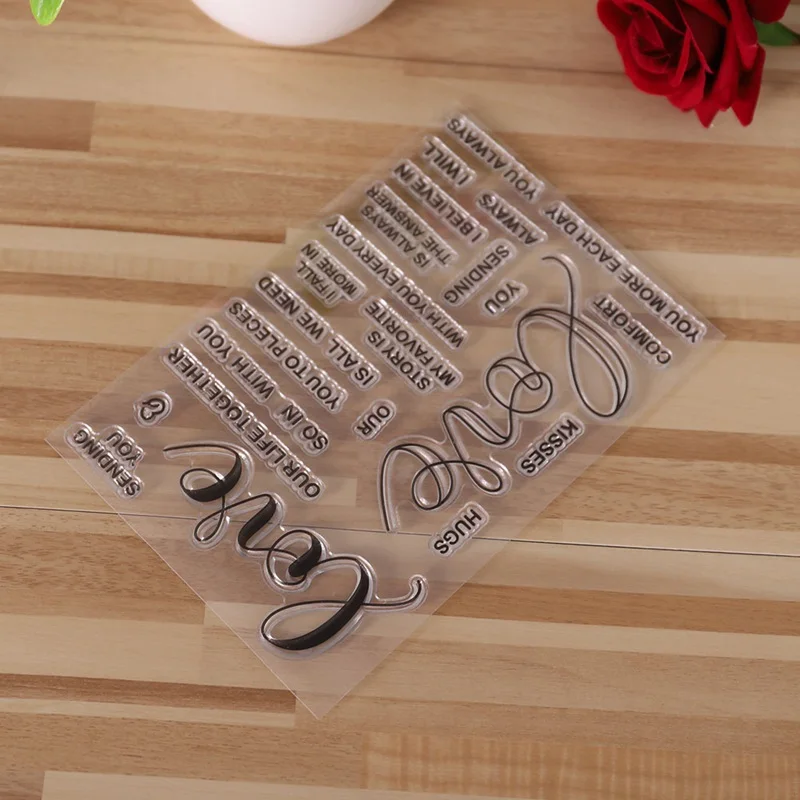 1 шт Любовь Прозрачный штамп DIY силиконовые уплотнения Скрапбукинг/изготовление открыток/Фотоальбом украшения