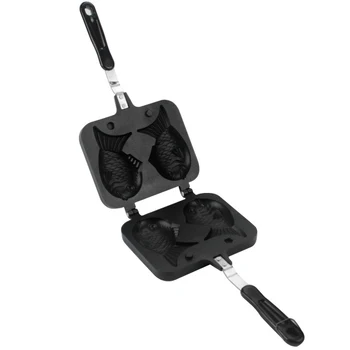 

Taiyaki Fish Shape Cake Maker Waffle Pan Mold Cast with 2 Sided Home Cooking Bakeware Tool K888