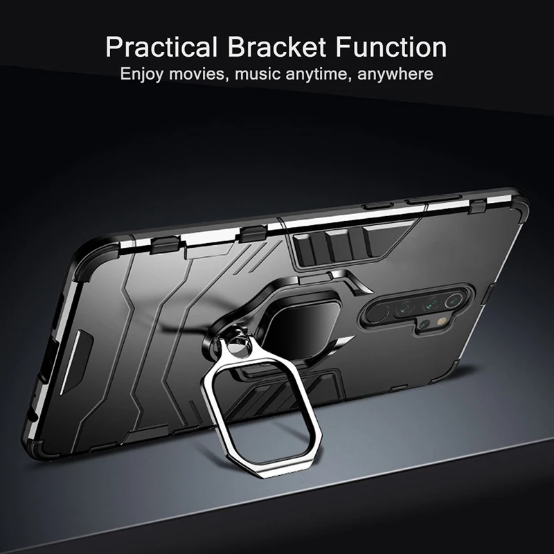 Shockproof Armor Case For Samsung Galaxy A50 Cases Stand Holder Magnetic Ring Phone Back Cover For Samsung A50 Coque 3