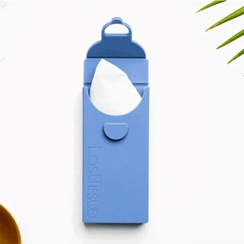 

Portable Tissue Storage Bag Reusable Tissue Pack Removable Paper Tissue Box Silicone Tissue Case Include 6 Cotton Paper Towels