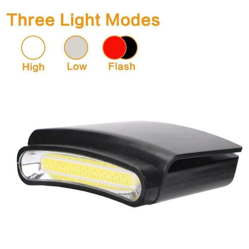 

Fishing Camping Light Clip-On COB LED Cap Hat Light Headlamp Headlight Outdoor