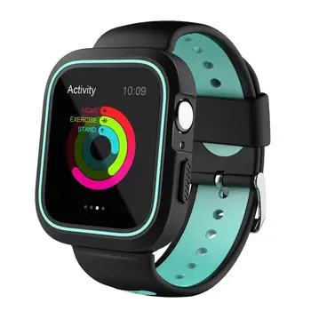 

NICERIO Shock-proof Watch Case with Band Two Color Watch Case Protector for Apple Watch Series 4 40mm 44mm