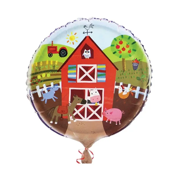 

1pcs 45*45cm Cartoon Farm Paradise Balloon Party Decoration Globos Pasture Animals Pig Cow Chicken Foil Helium Ballons Kids Toy