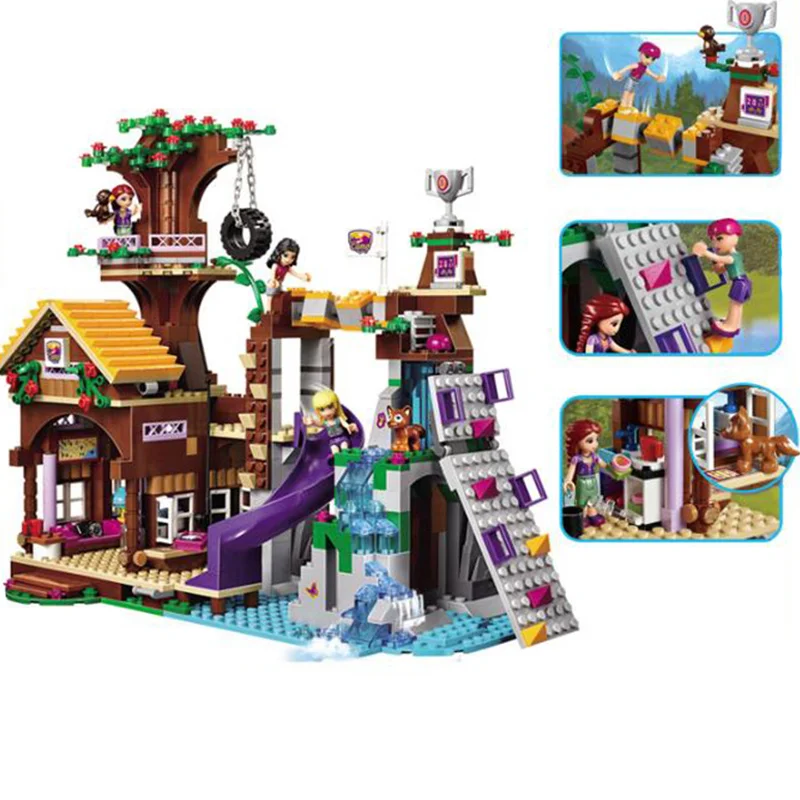 

Compatible with Legoinglys Friends 41122 Adventure Camp Tree House 41122 Emma Mia Figure Model BuildingToy Hobbies for Children