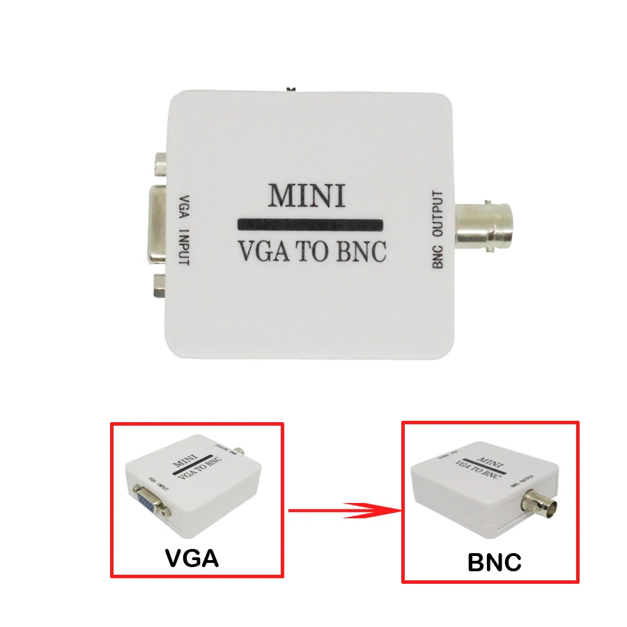 Оригинальный конвертер Mini HD VGA в BNC композитный адаптер конверсионный цифровой