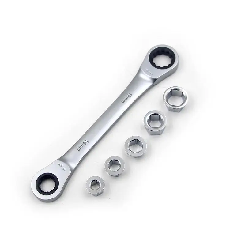 7-in-1 7pcs/set Multi-functional High Quality Socket Wrench Set Quick Offset Ratchet Spanner Car Repairing Tool Kits
