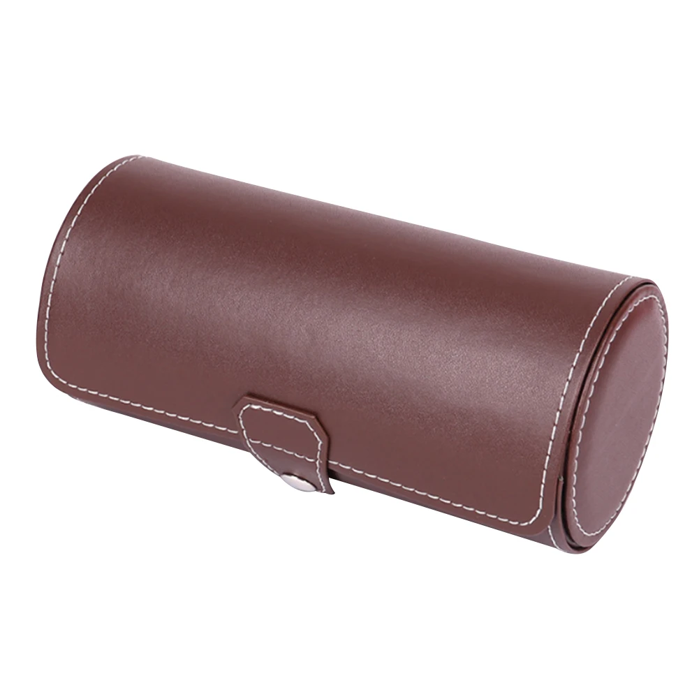 

PU Leather Gift Holder Organizer Fashion Display Case 3 Grids Mini Roll Watch Box Jewelry Storage Bracelet Portable Bangle