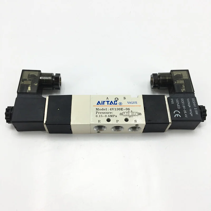 4V130E-06 4V130E-06B DC24V AIRTAC 5 Порты и разъёмы 3 позиция электромагнитный клапан качество воздуха Управление клапан пневматические компоненты
