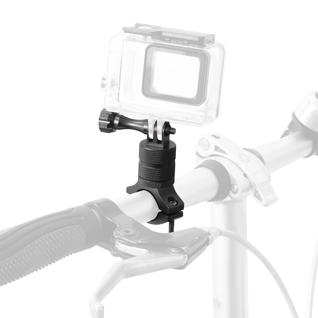 Для Go Pro велосипедное крепление вращающийся на руль велосипеда держатель адаптер кронштейн для Gopro Hero 5 SJ6000 Xiaomi yi2 аксессуары - Цвет: Black