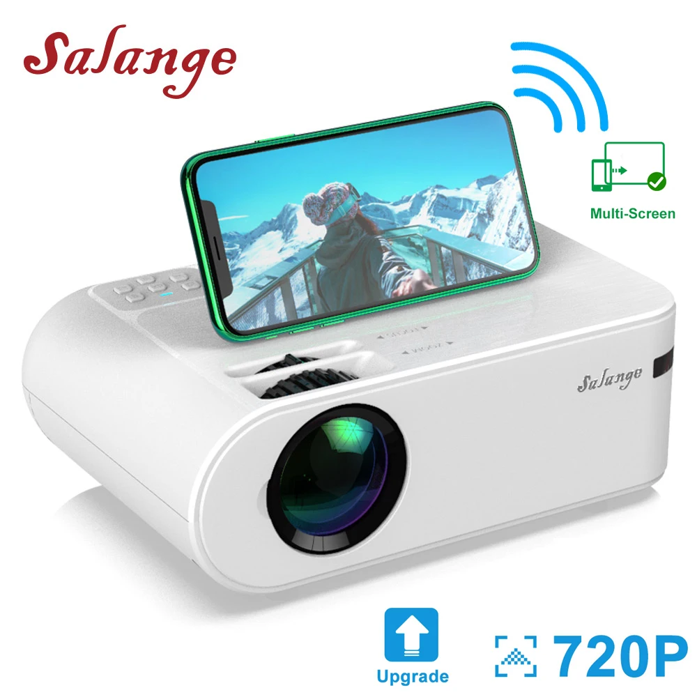 Salange P62 Мини проектор для наружных фильмов поддержка 1080P Full HD домашнего кинотеатра