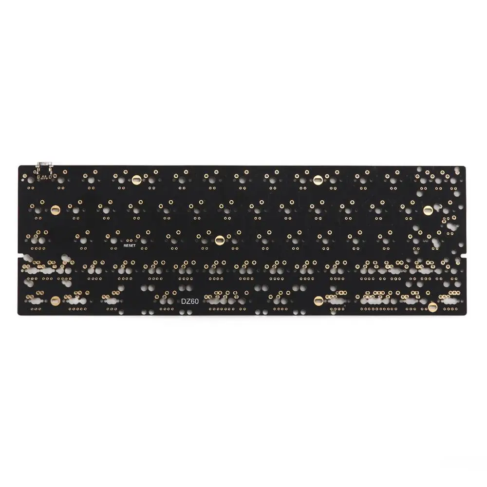 Online DZ60 Custom mechanische tastatur PCB 60% tastatur unterstützung pfeil schlüssel alu platte gateron schalter stab