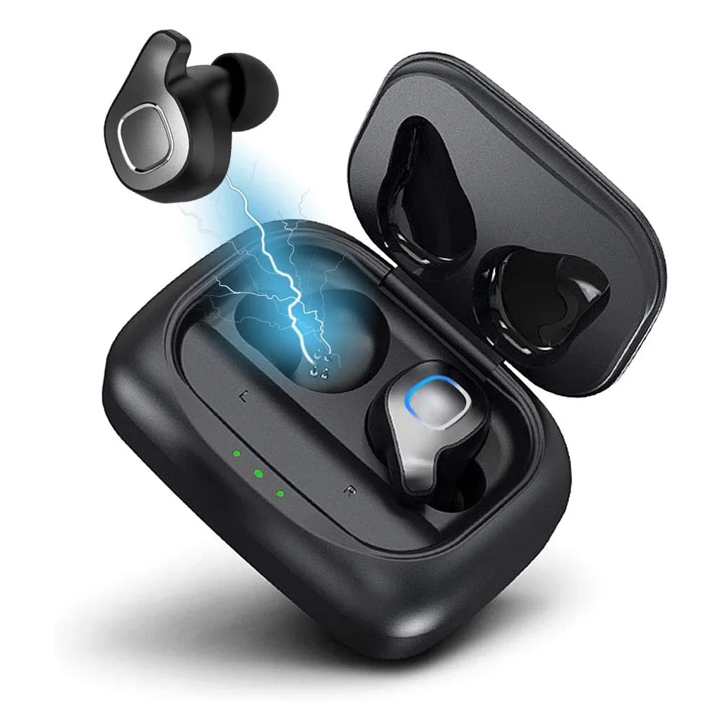 

TWS Wireless Earphones Bluetooth Earbud with Mic Dual Connection Headset In-Ear Hifi Stereo Deep Bass