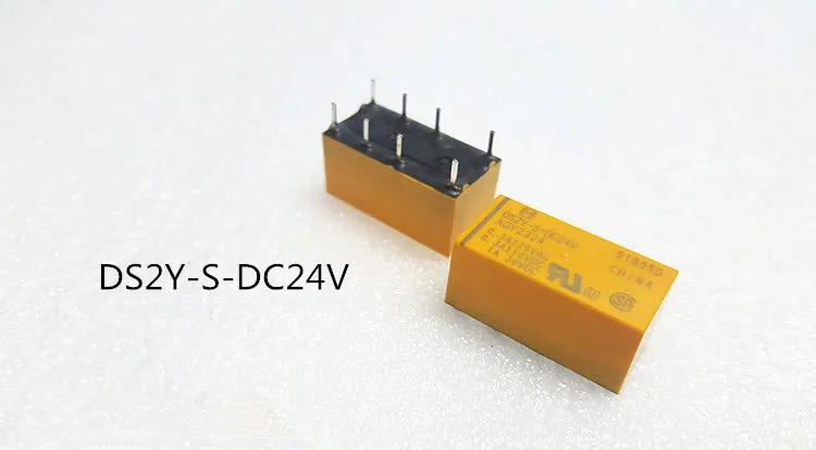 100 шт./лот) DS2Y-S-DC24V миниатюрное Сигнальное реле, 2C(DPDT