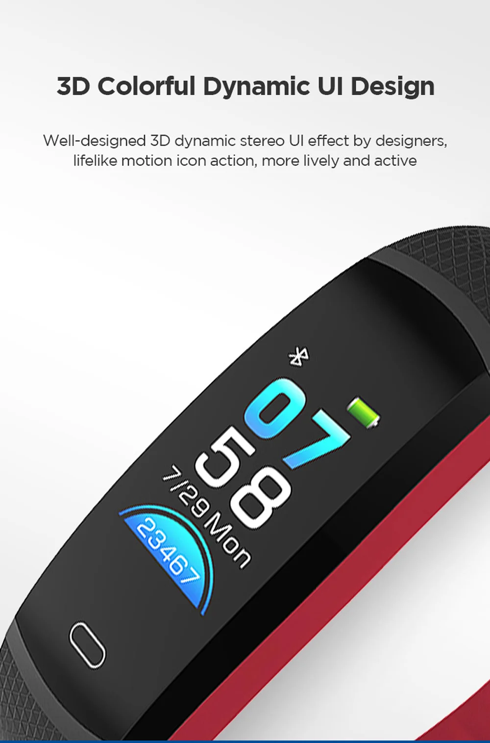Lenovo HX11 смарт-браслет TFT светодиодный экран умный водонепроницаемый смарт-браслет английский умный напоминание спорт 3D динамический пользовательский дисплей