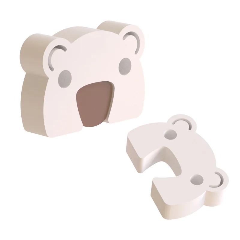 Rubber door stop Door Stopper Baby Safety Cartoon Animal Thick Door Block Anti-Pinch Hand Kids Children Finger Protect White Eva Stoppers