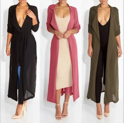 Летний женский шифоновый кардиган blusas mujer de moda, сексуальный просвечивающий женский длинный жакет с отворотом, блузка, рубашка, Пляжная накидка