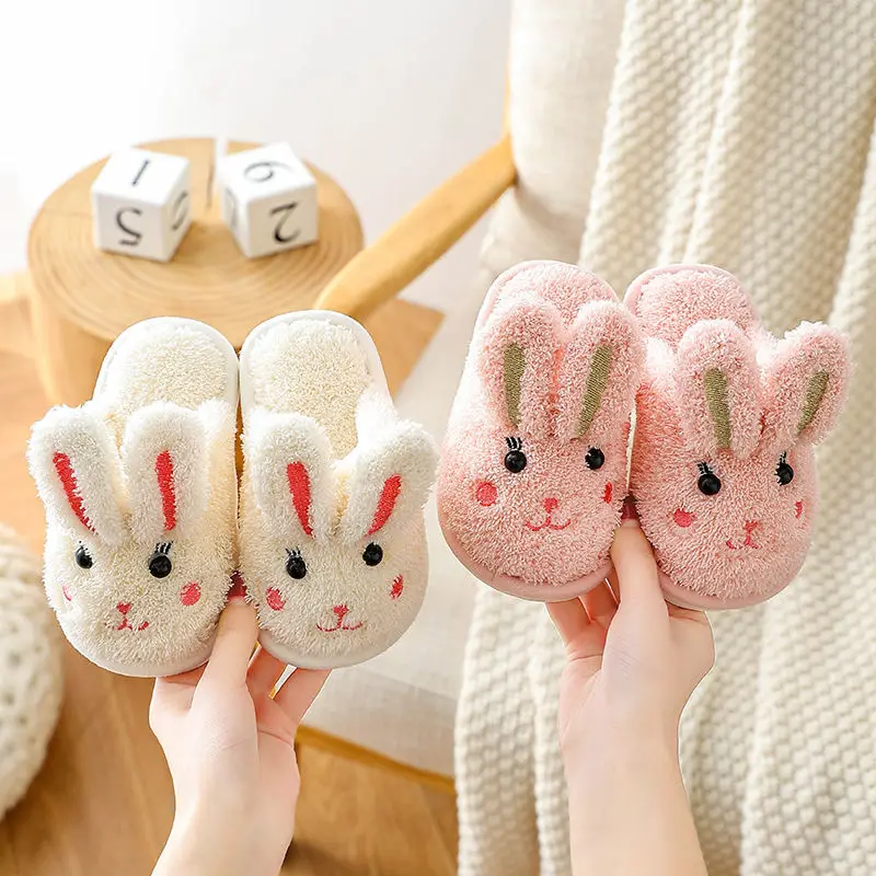 extra wide children's shoes Children's Warm Cotton Shoes Winter Kids Cute Cartoon Slippers Boys Girls Home Soft Bottom Non-slip Fashion Furry Baby Slippers children's shoes for sale