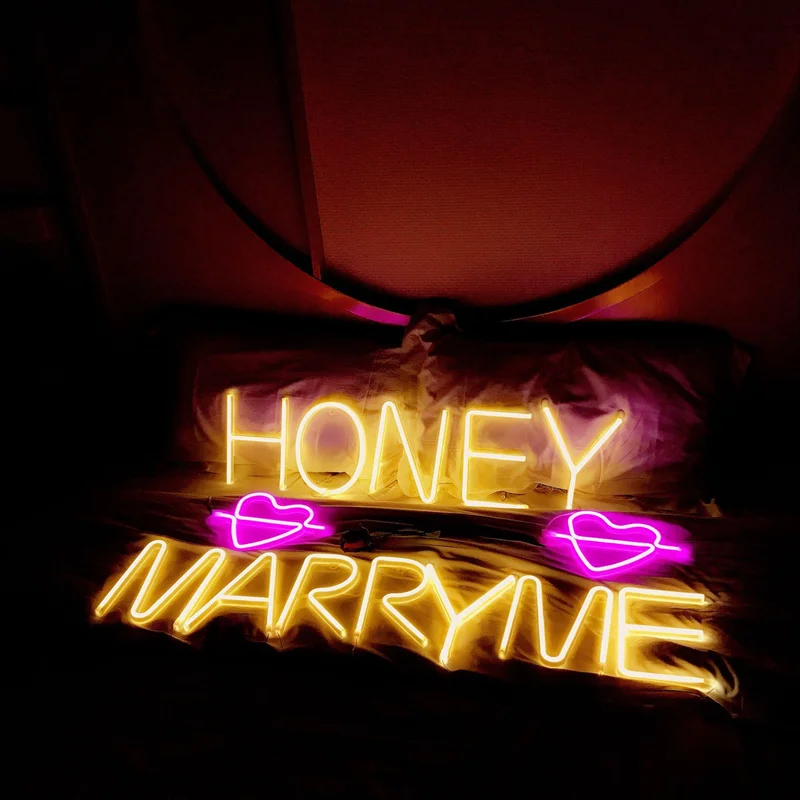 Неоновый светодиодный светильник с 26 буквами Неоновые Настенные вывески для