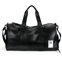 Высококачественная искусственная кожа, дорожная сумка для мужчин/женщин, ручная сумка для багажа, черные спортивные сумки для путешествий, большая емкость, сумка для путешествий