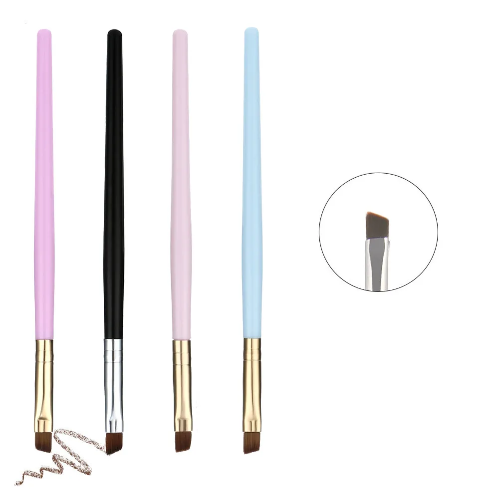 1 шт. Кисть для макияжа плоская угловая кисть бровей основа подводка глаз румяна