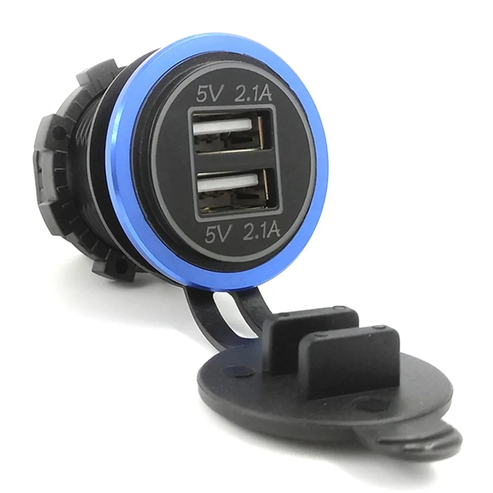 DIY 12V 24V двойной зарядное устройство usb панель питания 5V 2.1A для iphone Автомобильная лодка морской