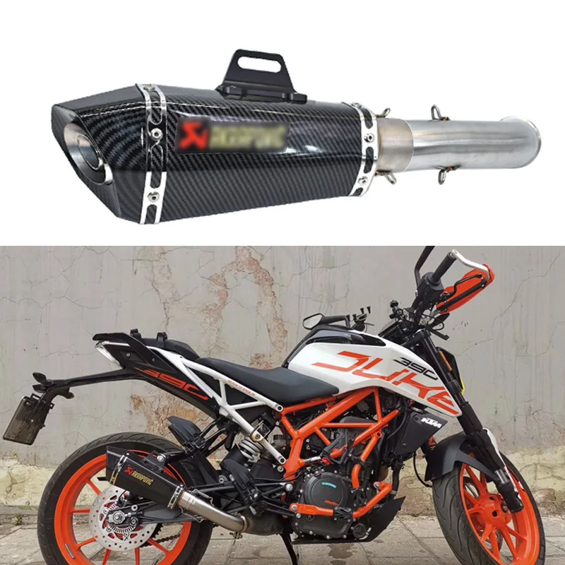 Мотоциклетная выхлопная система для KTM RC390 DUKE 390 DUKE 125- RC 390 с выхлопом с db killer - Цвет: WITH EXHAUST