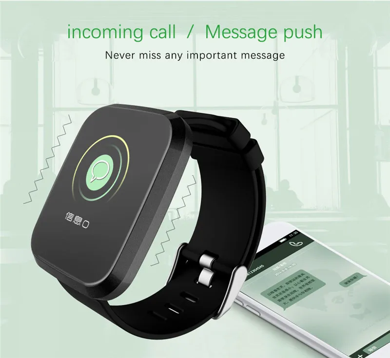 L18 Smart Watch Waterproof Message call reminder Smartwatch men Fashion Fitness Tracker Heart Rate Blood Pressure watch