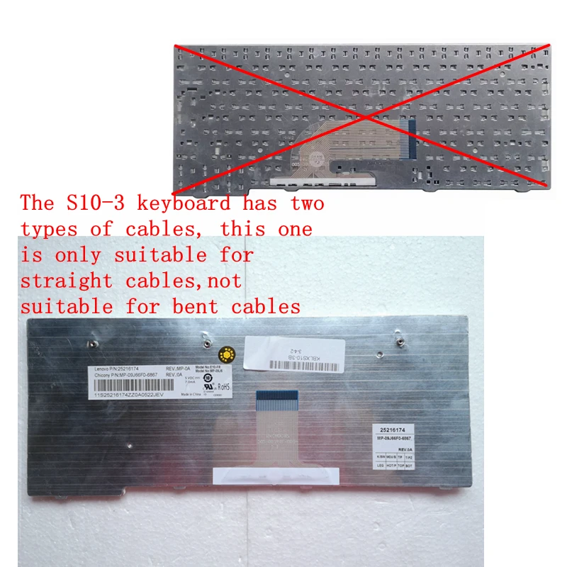 Teclado do Portátil Russo para Lenovo S10-3 S10-3s S100 M13 ru - Imagem 3