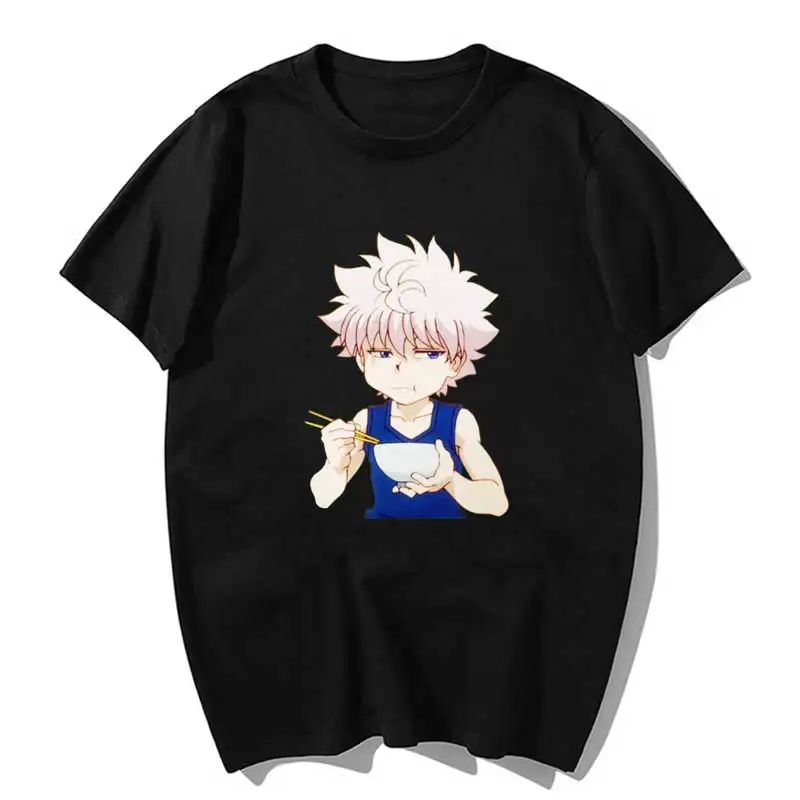 Футболка Hunter X Killua Мужская милые летние топы мультяшный рисунок Karate Graphic футболка