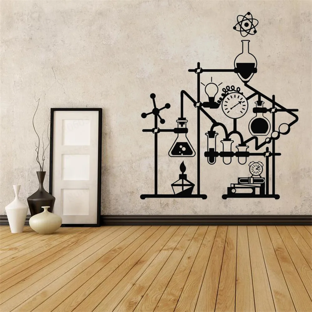 Room Decor Vinyl Wall Decal Chemistry School Science Chemistry Laboratory Research Institute Wall Decoration Sticker Mural WL198 Room Decor Vinyl Wall Decal Chemistry School Science Chemistry Laboratory Research Institute Wall Decoration Sticker Mural WL198
