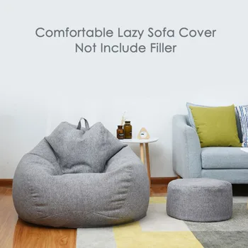 

Kid Adult Comfortable Lazy Sofa Cover Chairs Cover Without Filler Warm Cotton Lounger Seat Bean Bag Couch Tatami Living Room