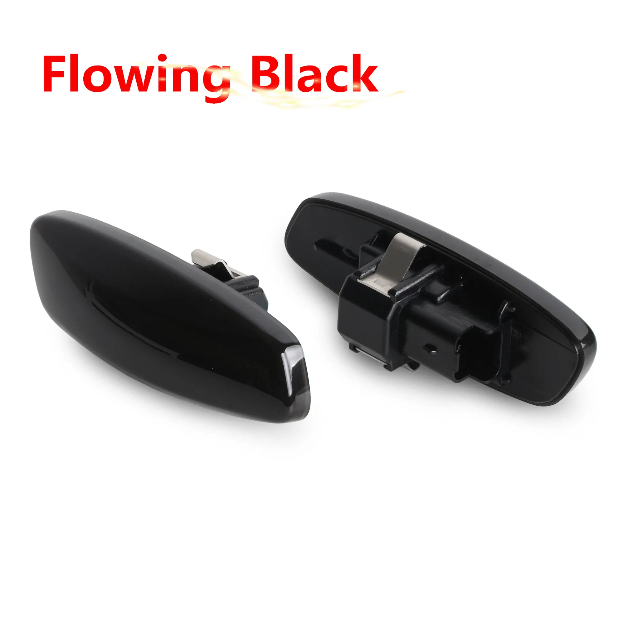 Flowing Black 2 шт. динамический светодиодные, боковые, габаритные фонари 12V течет поворотов светильник мигалка для Citroen C3 C4 C5 DS3 DS4 для peugeot 207 308 3008 - Испускаемый цвет: Flowing Black