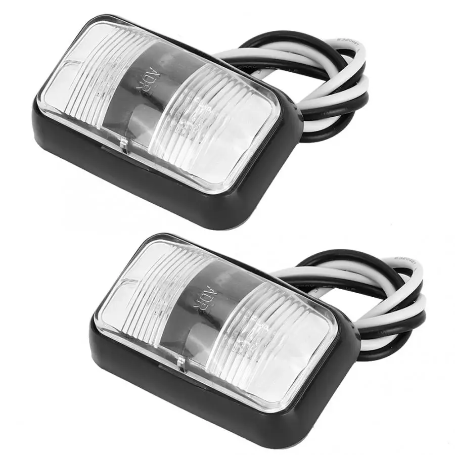 

2pcs MK-022 2.4 (W) 10-30V LED Truck Side Lamp Trailer Side Marker Indicators Light Car Styling Yellow Red LED