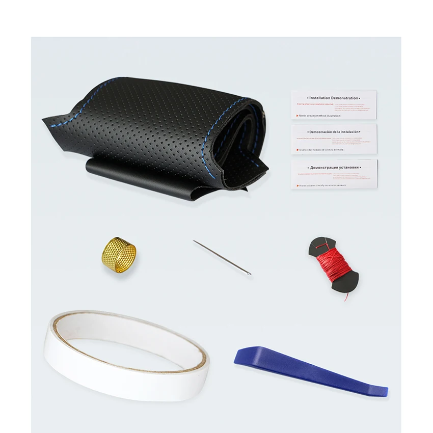 Черный замшевый удобный мягкий чехол рулевого колеса для Mazda MX 5 MX5 2016 2017 2018 2019