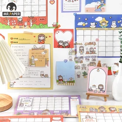 Mr. Papier – autocollants séries de plans mignons, 37 ou 4 modèles, Style dessin animé, créatif, mignon, compte à main, décor, bricolage, combinaison de matériaux 