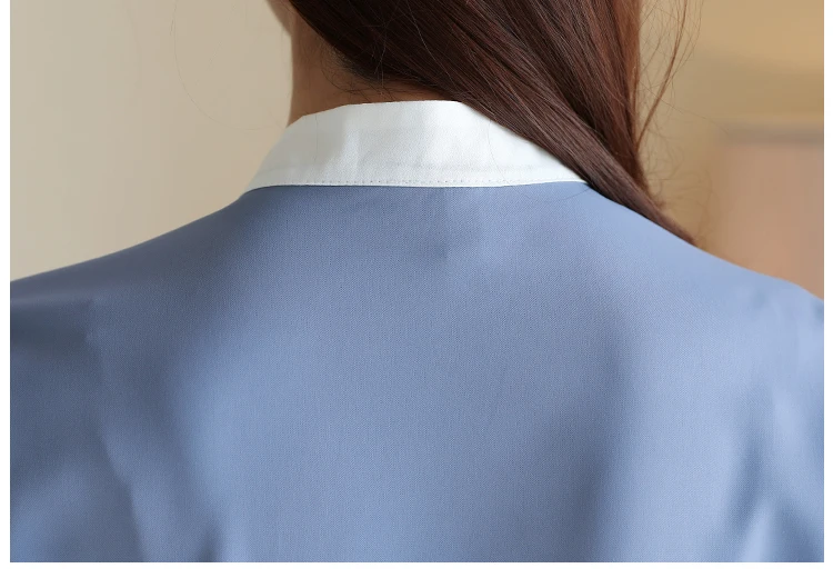 Blusas mujer de moda, женские топы, шифоновые рубашки для женщин, топы на пуговицах, одноцветные блузки, женская одежда в Корейском стиле, 8020 50