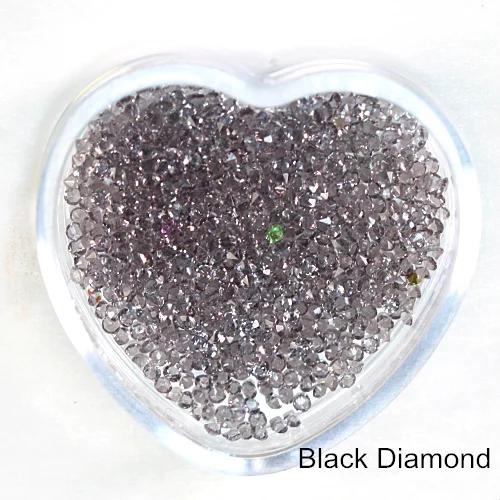 Black Diamond 1,1 мм-1,6 мм стразы мини-Пикси стразы без горячей фиксации микро-циркониевые блестящие стразы мини-украшения для дизайна ногтей B3191 - Цвет: Black Diamond