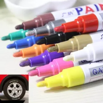 

Portable Smooth And Comfortable Write Smoothly Color Pen Tire Rubber Metal Permanent Paint Graffiti Scratch Mark Pen
