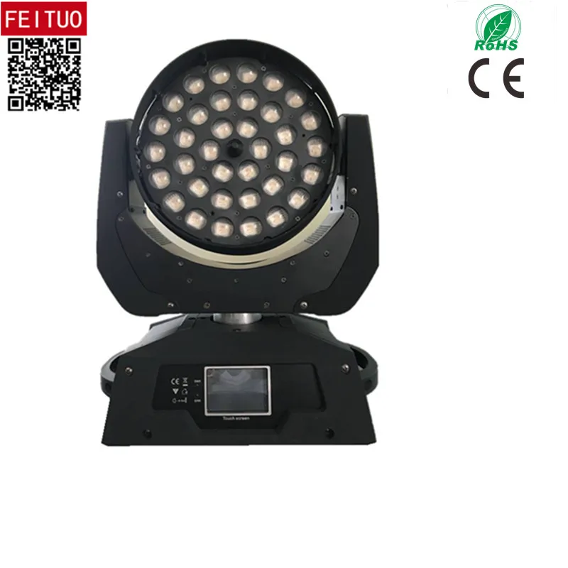E-10pcs с Чехол беспроводной DMX Многоцветный 36x15 Вт RGBWA Led Moving Head Zoom сценическое освещение