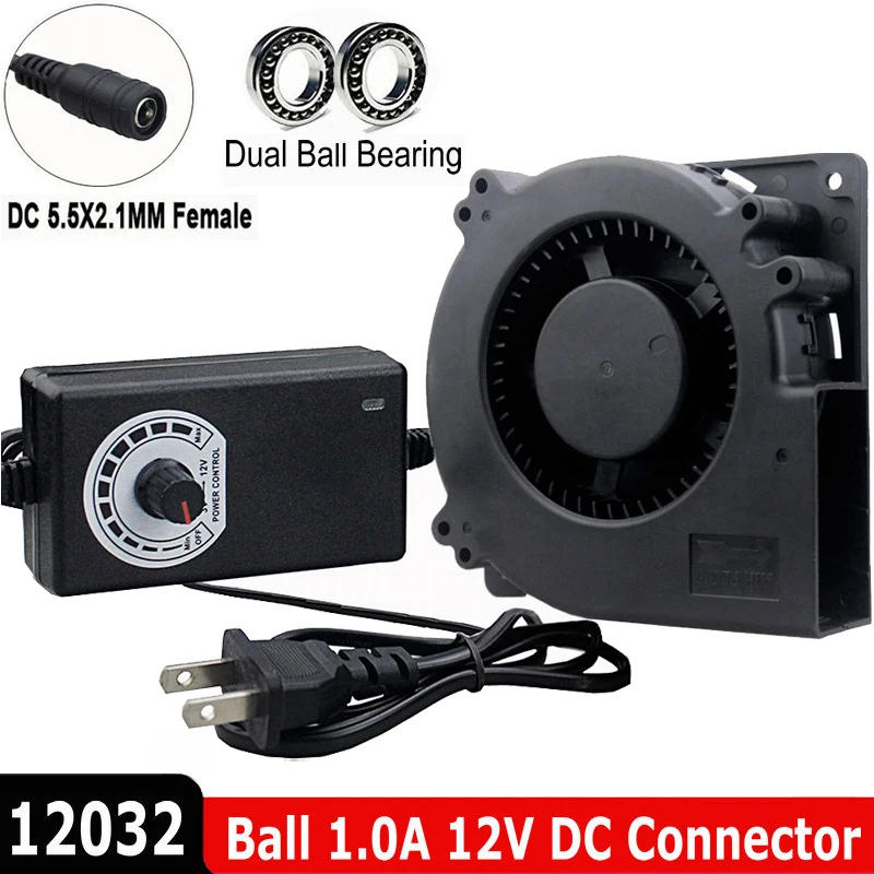 Лидер продаж вентилятор 120 мм 12 В постоянного тока гнездовой разъем 5 5x2 1 см 120x120x32