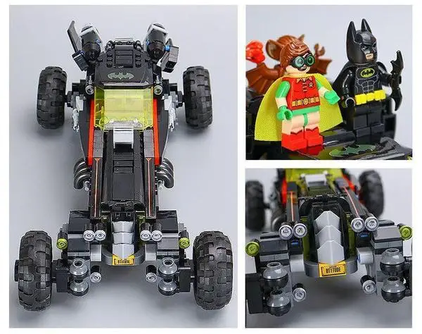 

In stock 07045 Batman Film Bat mobile Robin Man-Bat Kabuki micro block bear brick toys for children 559PCS octonauts