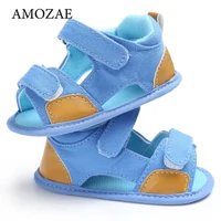 Newborn Baby Girls Sandals Unisex Soft Leather Baby Sandals Summer Shoes For Girls With Non-slip Suede Soles For Baby Boys 3