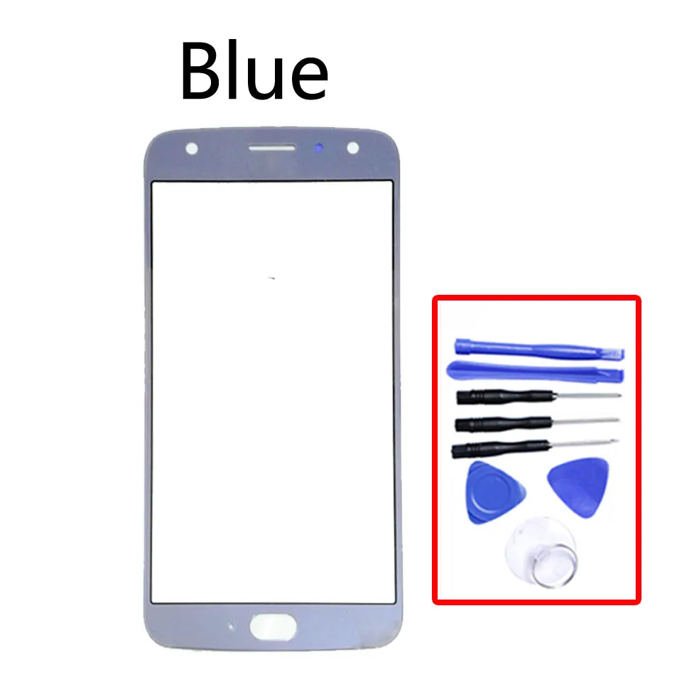 Blue-With tool 5.2" Touchscreen For Motorola Moto X4 XT1900 Touch Screen Front Panel Glass Lens LCD Outer Glass For Moto X(4th gen - Цвет: Blue-With tool