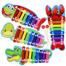 Деревянные океаны животное Октава стук пианино игрушка красочная коробка упаковка Обучающие Дети интерес обучение экологически друг