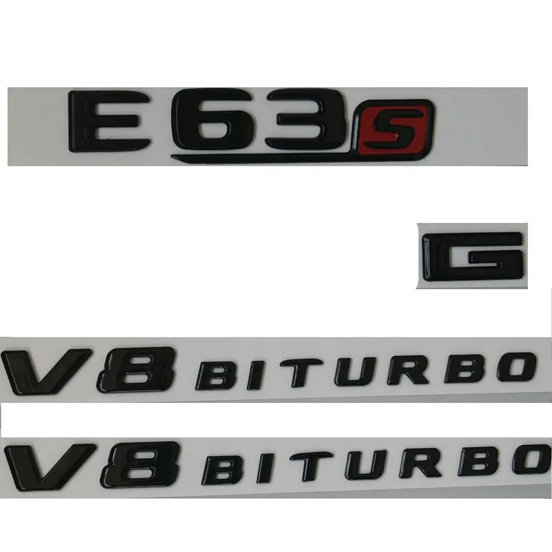 Блеск для губ и черными буквенными принтами E63s Для AMG V8 BITURBO значки-эмблемы W213 |