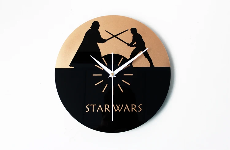 Электронные часы Star Wars настенные часы простой современный дизайн CD часы-пластинка Акриловые Настенные домашние декоративные часы бесшумные 12 дюймов