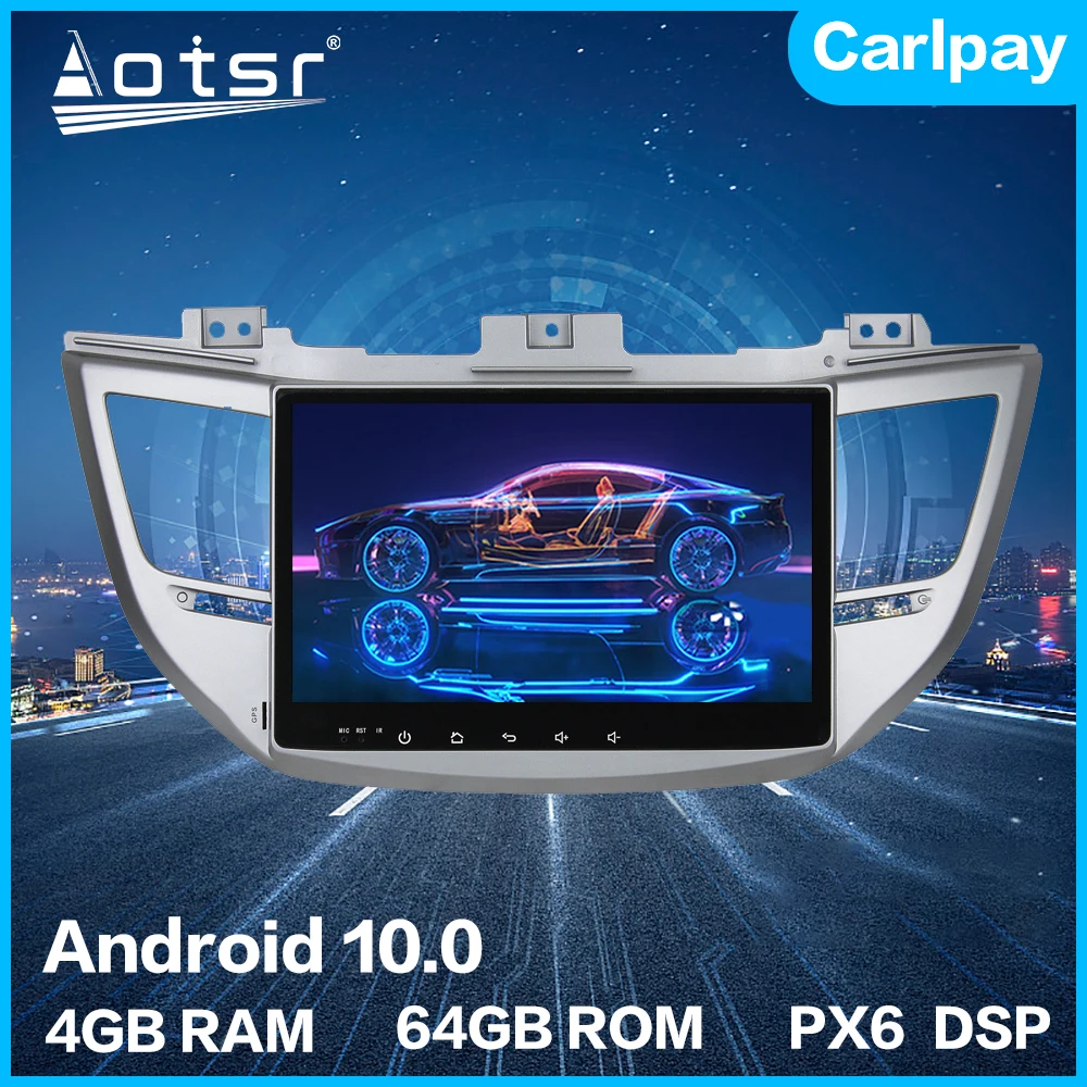 Автомобильный мультимедийный плеер Aotsr проигрыватель на Android 10 0 4 + 64 ГБ с GPS