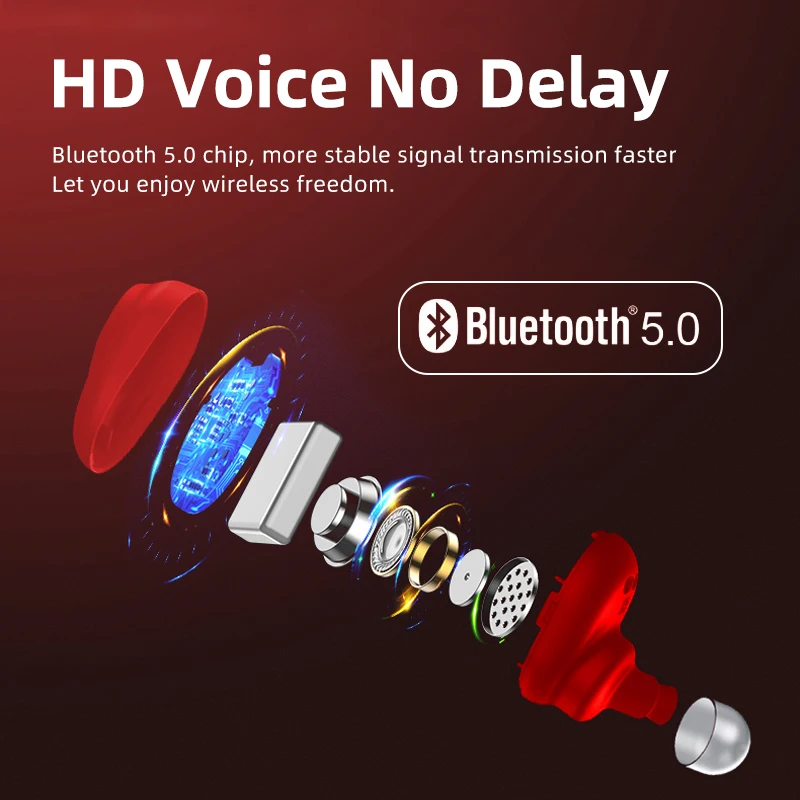 TWS 5,0 беспроводные Bluetooth наушники HiFi стерео гарнитура наушники-вкладыши спортивные громкой связи Наушники игровые Вкладные наушники для телефона Xiaomi huawei
